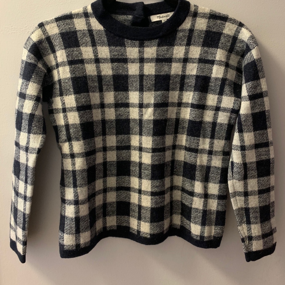 Madewell black and white sweater